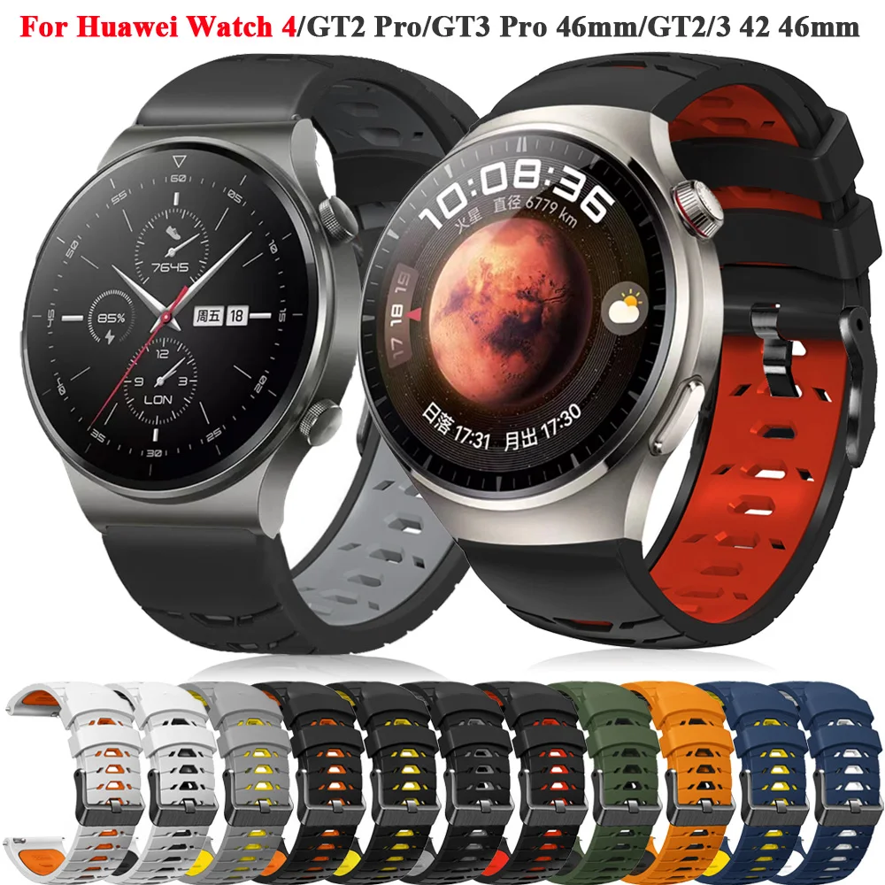 22mm Strap For Huawei Watch GT4 GT 4 46mm Silicone Correa Bracelet For Huawei  Watch GT 2 3 Pro 46mm /Ultimate/Buds Band - AliExpress