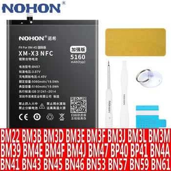 NOHON BN57 BM4J BM3L BM4E BM3M BM3E BN4A BN46 Battery For Xiaomi Mi 9T Pro 8 Lite 9 SE 11 POCO X3 NFC F1 Redmi Note 10 9 8 Pro 7