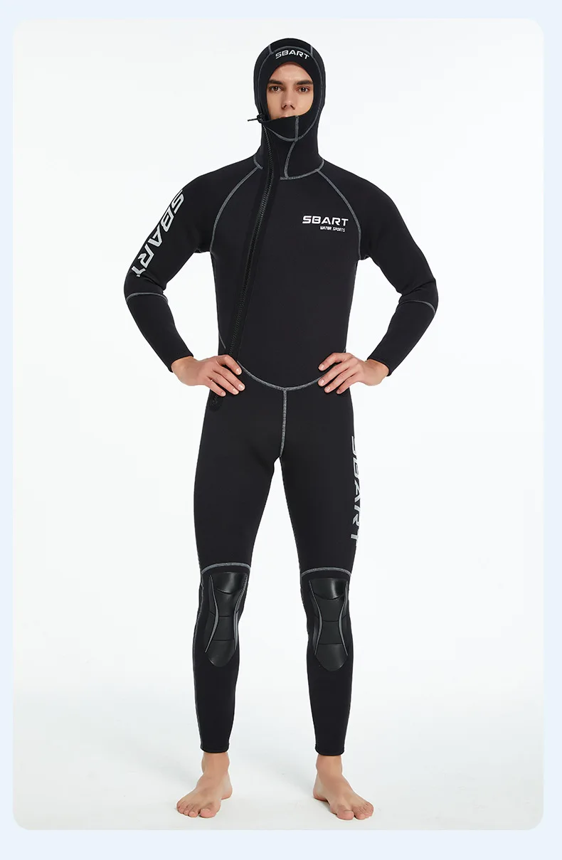 Muta in Neoprene Premium 3mm uomo Scuba Diving muta termica invernale calda muta intera nuoto surf attrezzatura per kayak nero