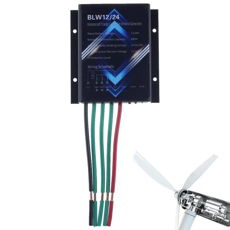 

Wind Charge Controller DC 14.5-29V Mini Wind Turbine Generator Controller 400W IP67 Waterproof Efficient Waterproof Battery