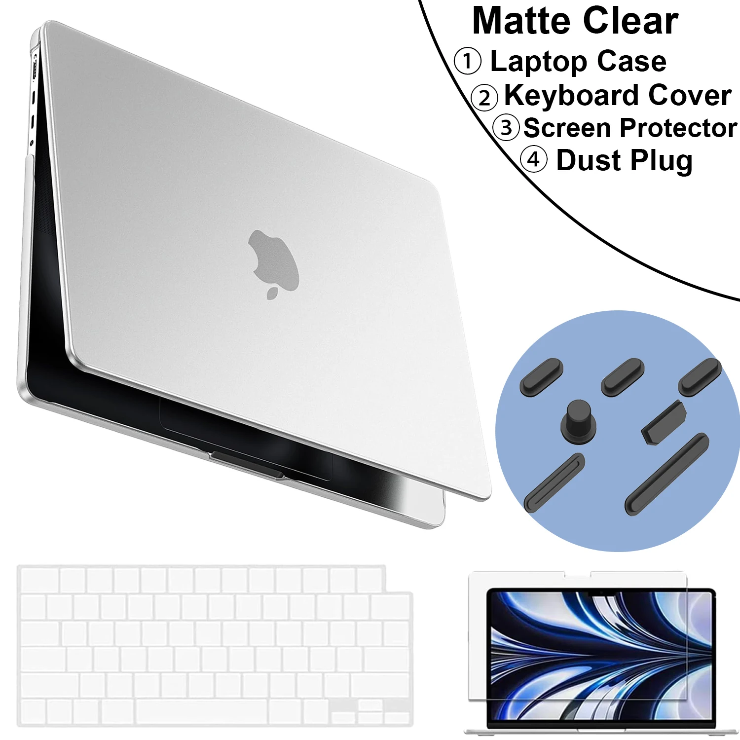 Sleek Matte Laptop Case for MacBook Air 13.6-inch