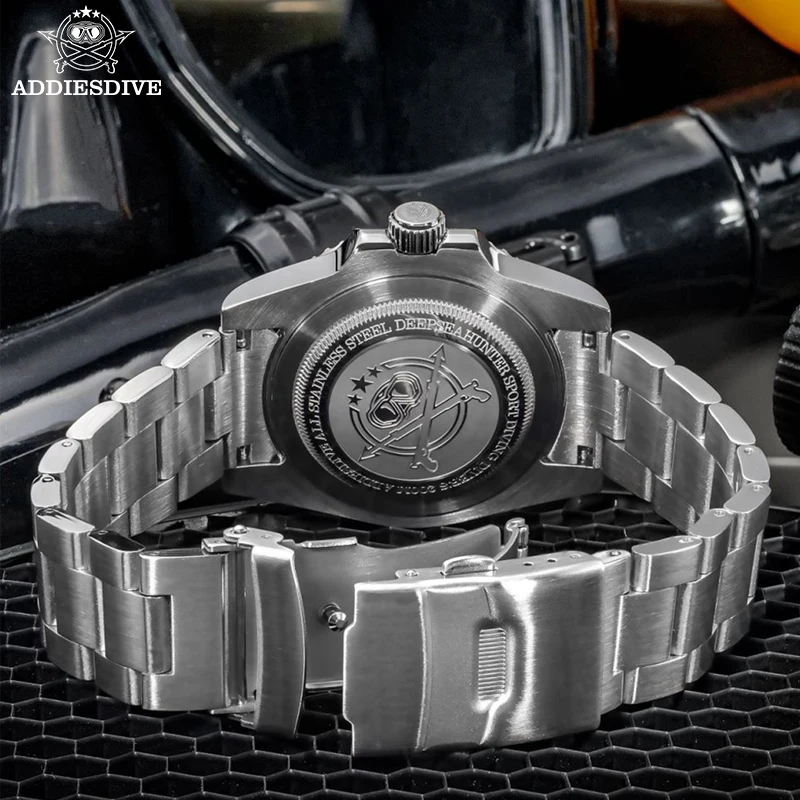 ADDIESDIVE Men's Sport Watch Date Relojes Para Hombres 316L Stainless Steel 200M Waterproof C3 Super Luminous Quartz Watches