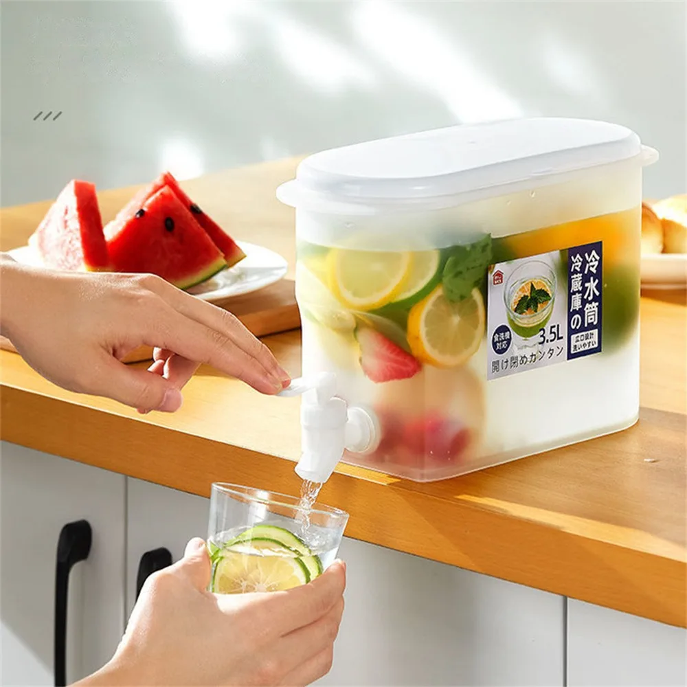 Freezer Water Jug Cold Lemon Juice Pitcher Beverage Drink Water Dispenser Drinkware Leak Free Refrigerator Kettles cold water pitcher,fridge kettle,beverage dispenser