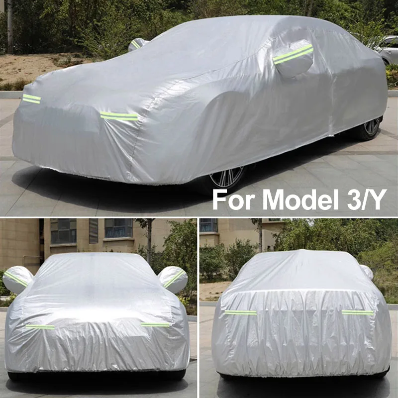 For Tesla Model Y Outdoor Protection Full Car Covers Snow Cover Sunshade  Waterproof Dustproof Exterior Car accessories - AliExpress