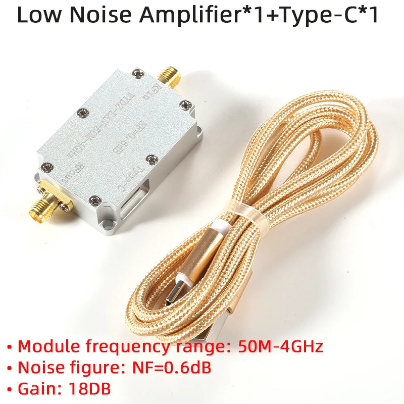 50MHz-4GHz RF 신호 증폭기, 저잡음 증폭기(LNA), 잡음 수준 0.6dB, GPS/Beidou용