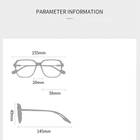 Anti Blue Rays Square Myopia Spectacles Women Men TR90 Student Oversized Prescription Glasses With Cylinder 0 -0.5 -0.75 To -6.0 2