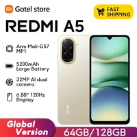 Xiaomi Redmi A5 Global Version Smartphone UNISOC T7250 32MP AI Dual Camera 5200mAh Battery 6.88" display 15W fast charging