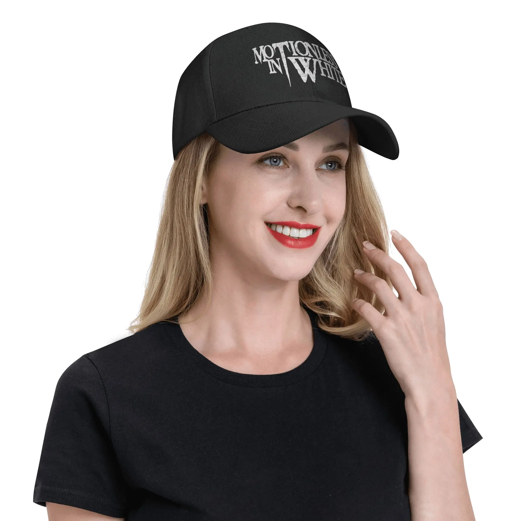 Motionless In White Music Band Baseballkappe Unisex Herren Bedruckte Trucker-Mütze Sommer Y2K Retro Tennis Skate Bestseller Baseballkappen – Detail 4