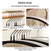 10-50 PCS Non-Slip Space Saving Clothes Hangers Durable Sturdy Contour Metal Shirt Clothes Hangers Suitable for Coat Jacket Suit 6