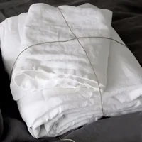100% Washed Linen Sheet Set 3PCS Natural Flax Bed Sheets 2 Pillowcases Breatherable Soft Farmhouse Bedding Bedsheet Flat Sheet 5