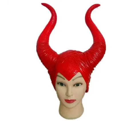 Genuine latex maleficent horns adult women halloween party costume jolie cosplay headpiece hat trendy cosplay headpiece cosplay accessories