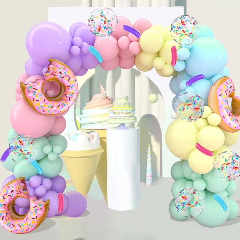 Description Picture 3 of itemDonut Macaron Multi-Color Rainbow Balloon Garland Arch Kit Ballon Decoration Wedding Birthday Kid Baby Shower Favor Party