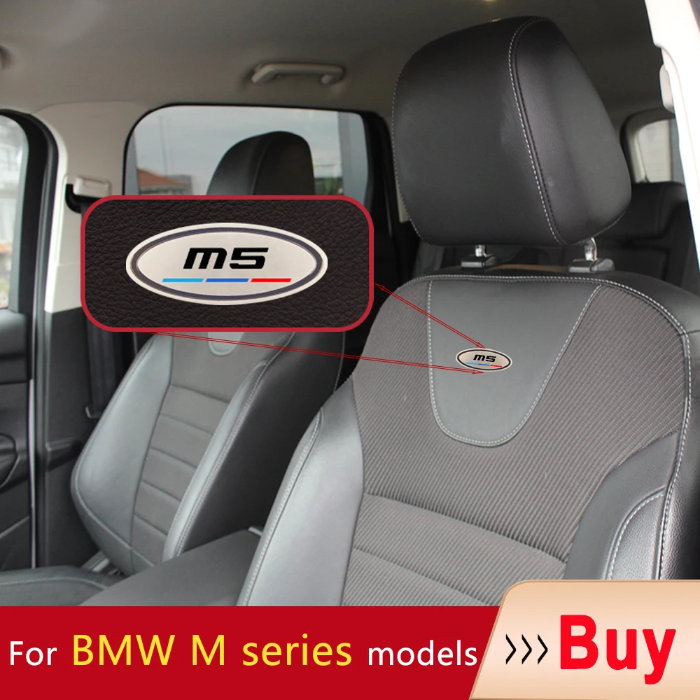 Auto Headrests Seat Badge Sticker Car Accessories Seat Emblem For Bmw
