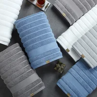 100% Cotton Towel Quality Face Bath Towels White Blue Grey Soft Feel Highly Absorbent Shower 1 Pcs Home Comfort Towel Bath Towel 2