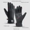 Men Winter Waterproof Cycling Gloves Outdoor Sports Running Motorcycle Ski Touch Screen Fleece Gloves Non-slip Warm Full Fingers 2
