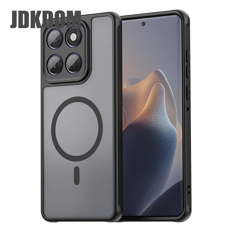 Matte Clear Magnetic Shockproof Translucent Phone Case
