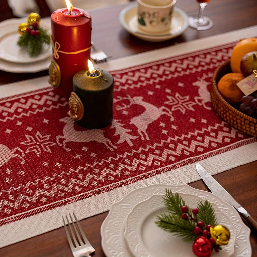Christmas Elk Table Runner 3