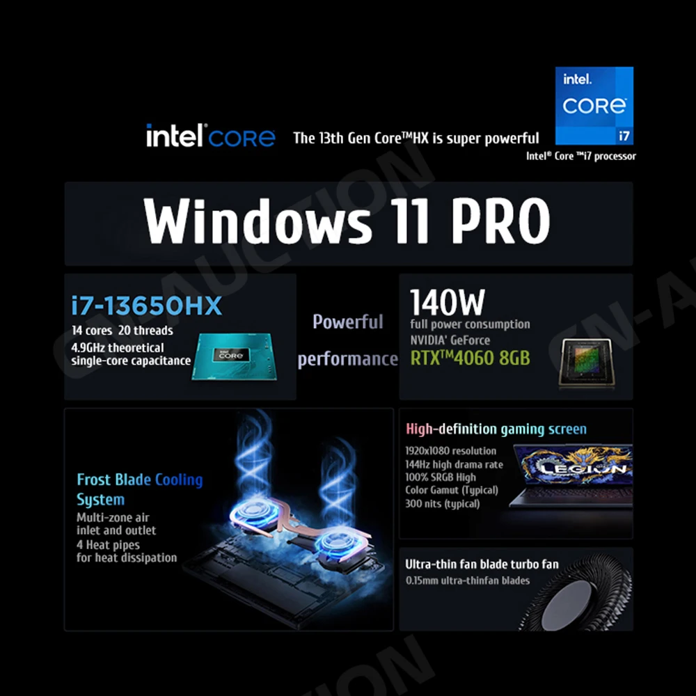 Lenovo LEGION Y7000 Laptop Intel Core i7-13650HX NVIDIA GeForce 