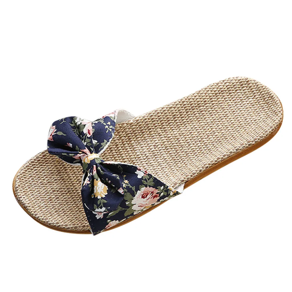 New Summer Ladies Slippers Outdoor Beach Sandals Bohemian Ethnic Style Handmade Espadrilles Platform Slippers Flip Flops Women