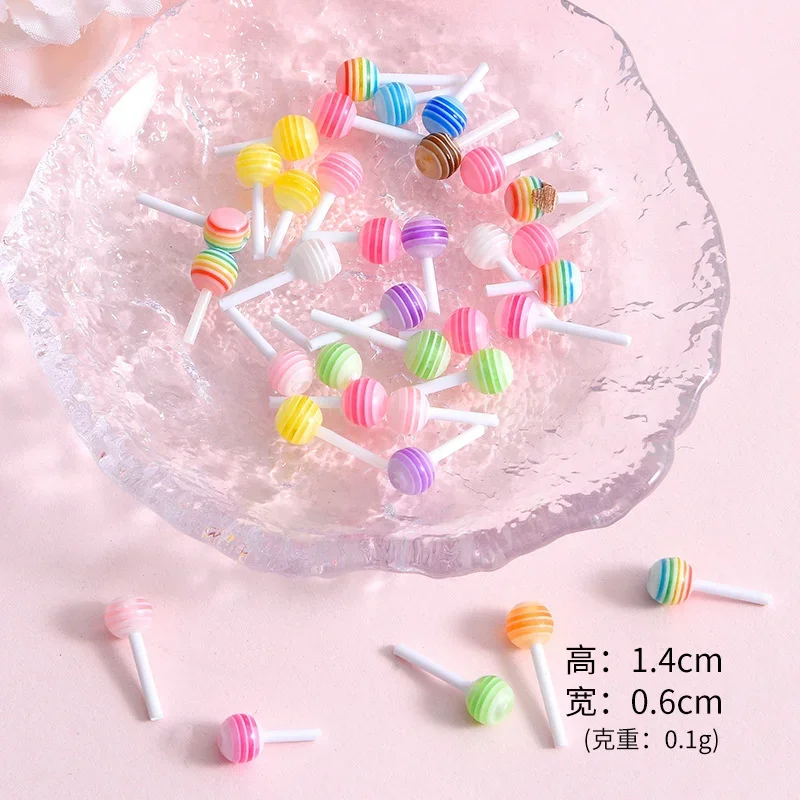 Sweet Lollipop Candy Acrylic Necklace - Colorful 3D Resin Pendant Fashion Jewelry