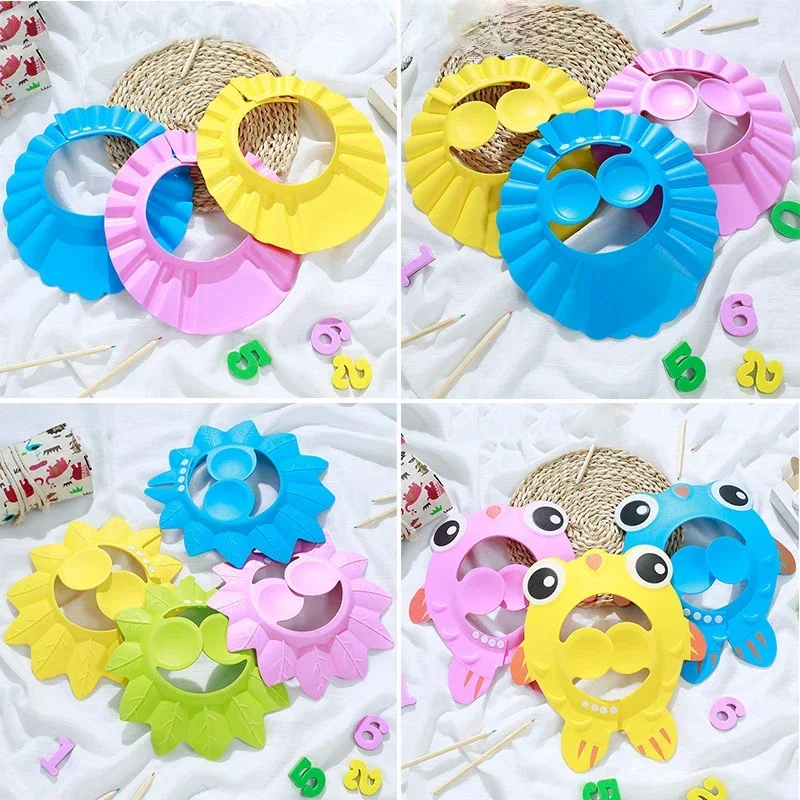 EVA Baby Shower Soft Caps Adjustable Hair Wash Hat 0-6 Years Children Shampoo Bathing