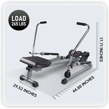 Leikefitness Rowing Machine Foldable for Home Use Hydraulic Rowing Machine with LCD Monitor for Full Body Exercise Cardio Workou 2
