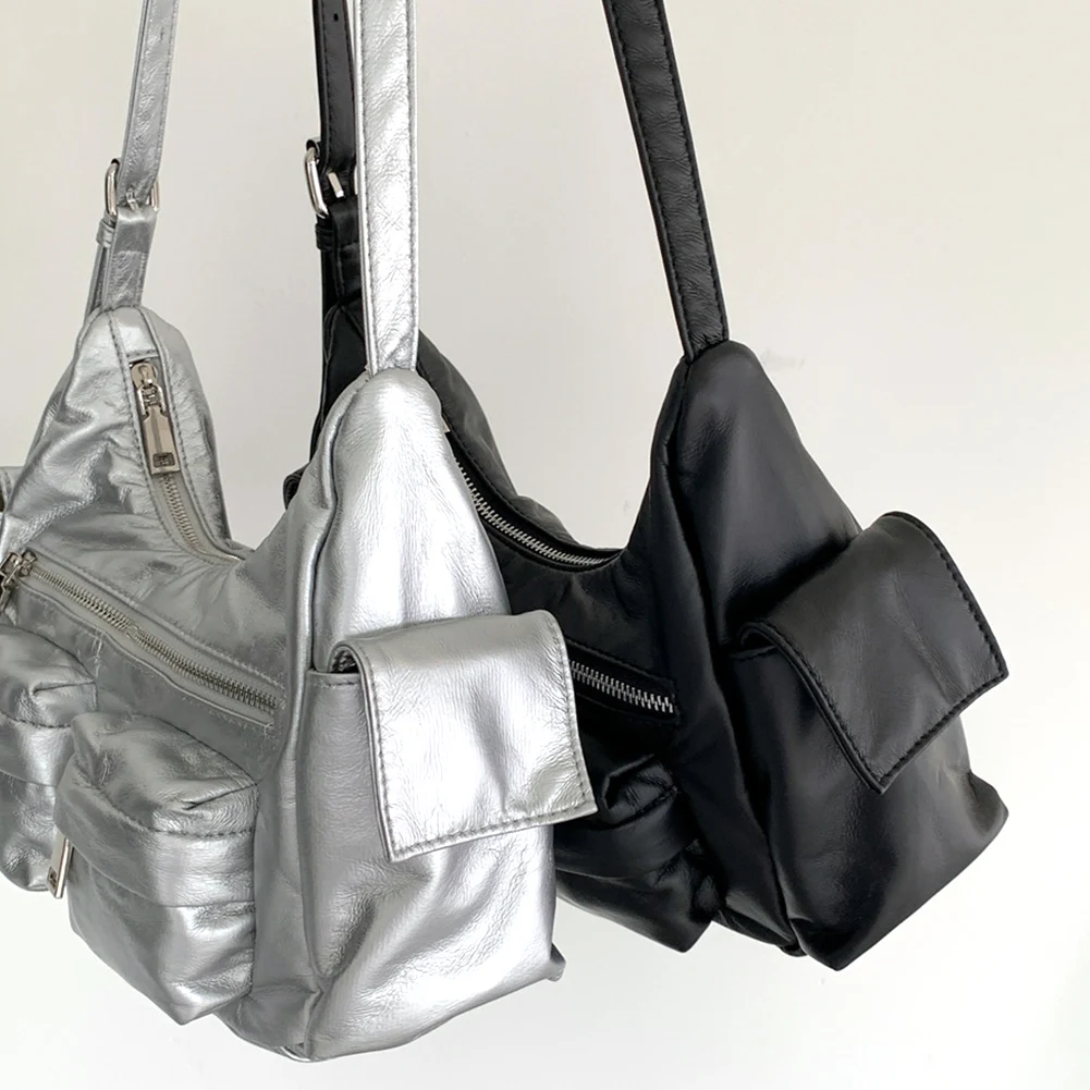 Women Retro Shoulder Bag Large Capacity Leather Tote Handbag Versatile PU Satchel Sling Bag Top Handle Bag Girl Stylish Purse