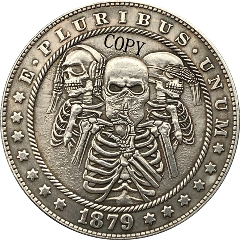 

Хобо никель 1879-CC США моргановский доллар Монета Тип копия 182
