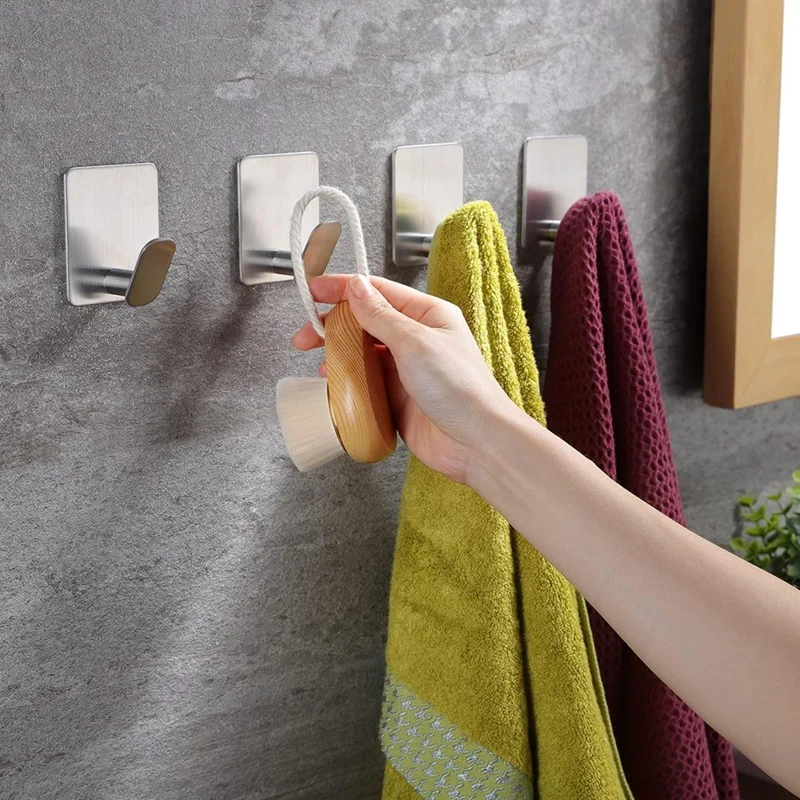 M12kno Punching Stainless Steel Hook Stainless Steel Hook Kitchen Bathroom Toilet Coat Towel
