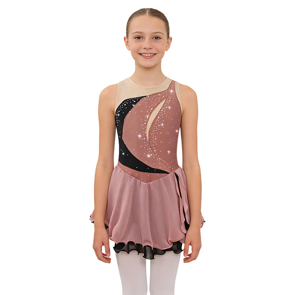 Body da Ginnastica for Ragazze Senza Maniche, Patchwork