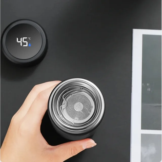 Smart Digital Water Bottle Keeps Cold And Heat Thermal Bottle Stainless Steel Thermos For Baby Children Kids Terms 6