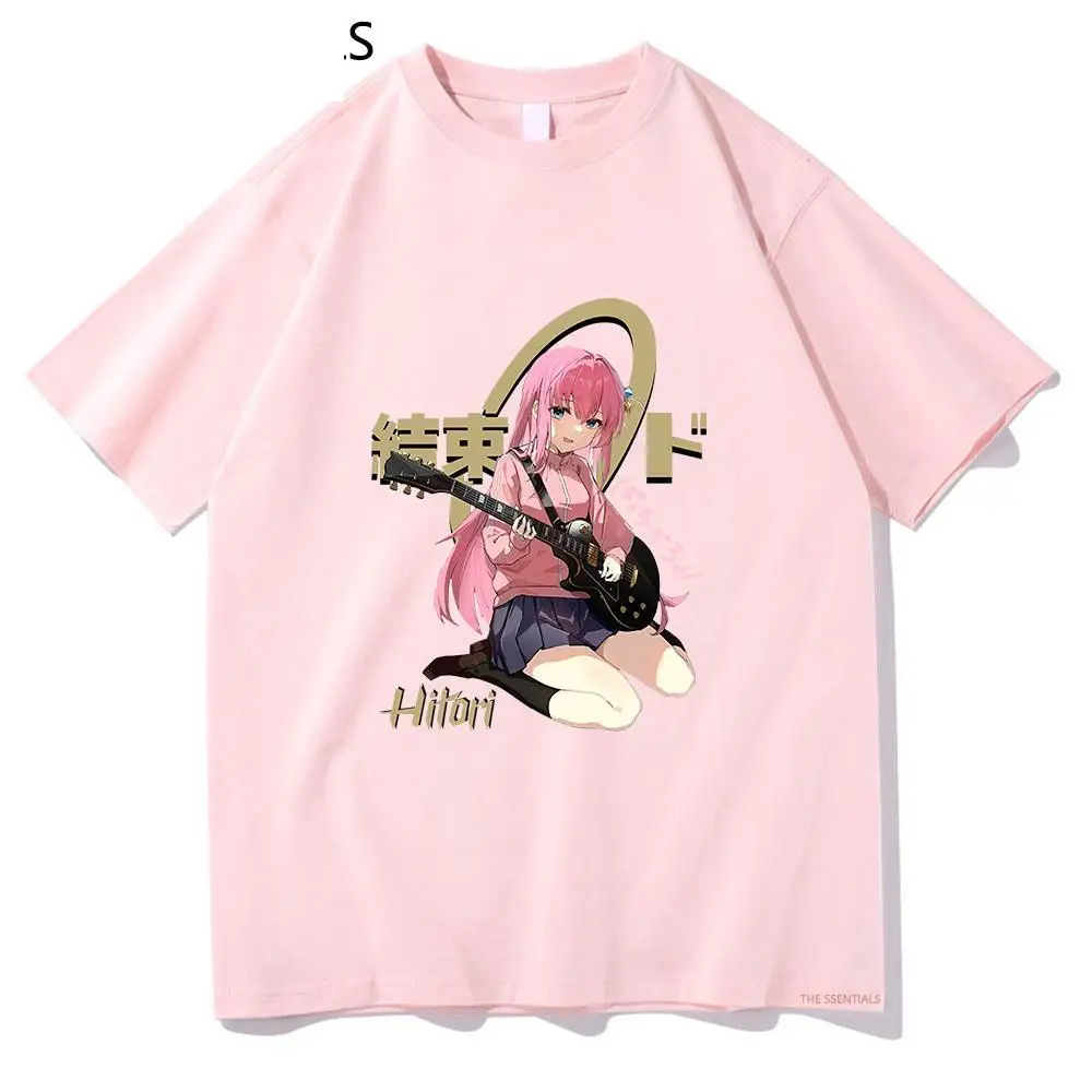 

Anime Bocchi The Rock T Shirt Men/Women Aesthetic Cartoon Graphic Hitori Tshirt Unisex Manga Aesthetic Cotton Kawaii Tees Shirts