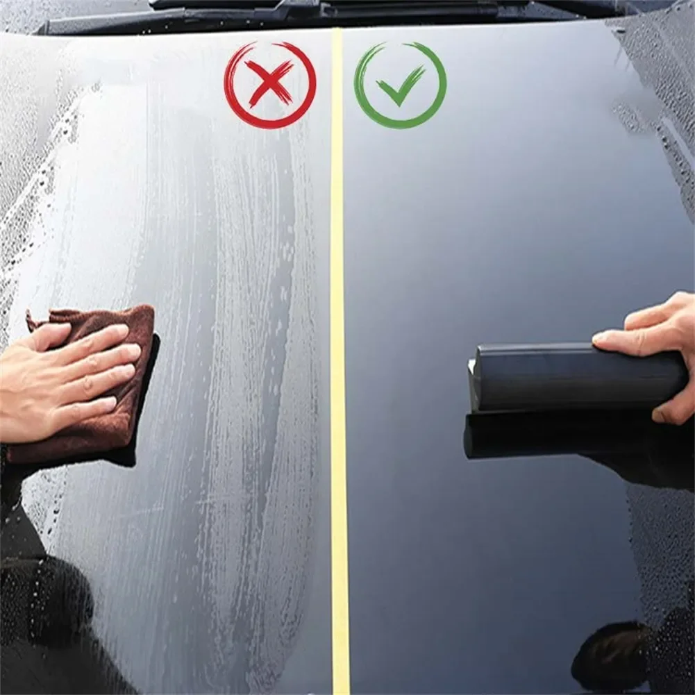 Car Flexible Soft Silicone Wiper Window Cleaning Glass Scraper Silicone Handy Squeegee Auto Blade Clean Scraping Film Car Tools