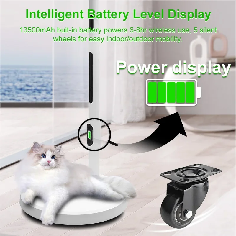 Vertical Display 27 32 Inch Portable Mobile Tv 5 or 9h Battery Life Interactive Touch Screen Tv Smart Television with Wheels