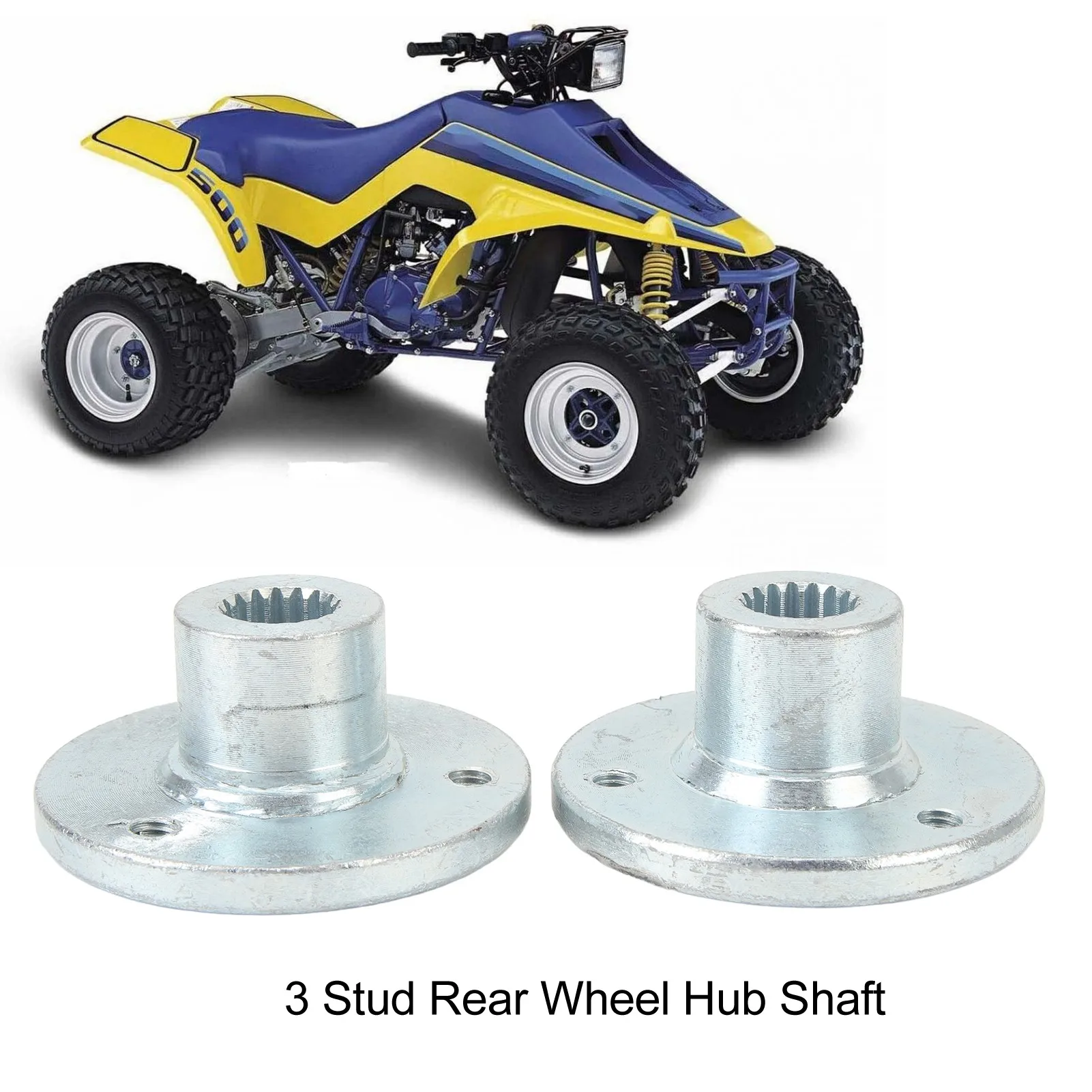 17T 3 Stud Rear Wheel Hub Shaft Steel Alloys Rear Axle Wheel Hub For Quad Bike ATV Go Kart 5 Inch Construction Pair