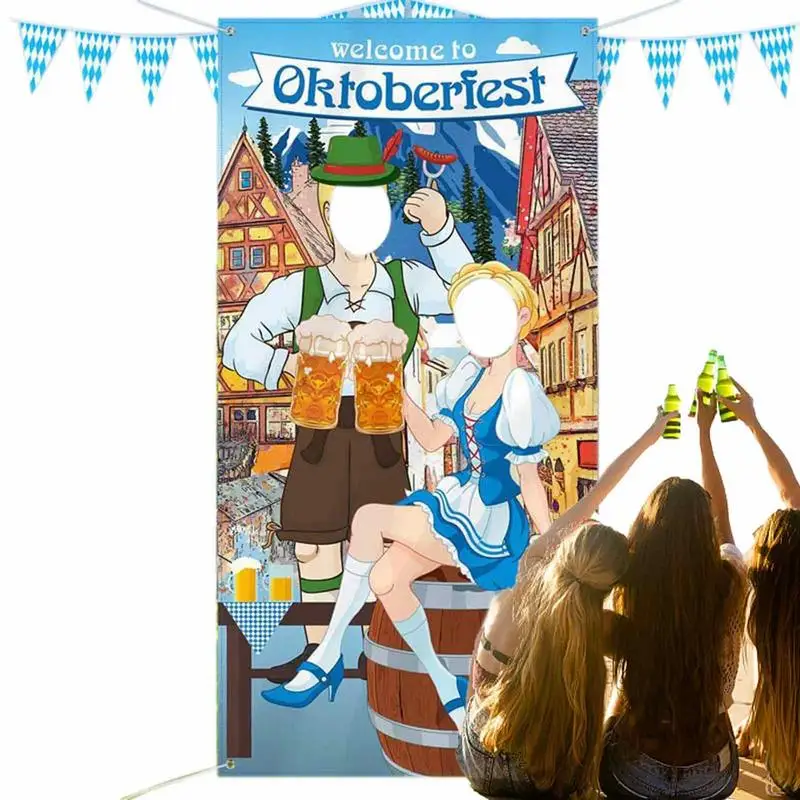 

Oktoberfest Party Decorations Photo Prop Giant Fabric Photo Booth Background Funny Oktoberfest Games Supplies For Beer Festival