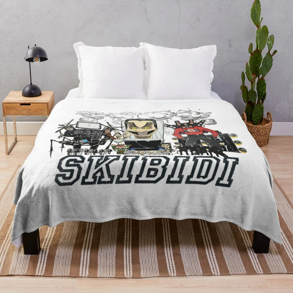 

Skibidi унитаз забавная игра плед одеяло Многоцелевой персонализированный подарок флуффис большие полярные одеяла