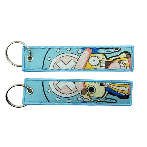 One Piece Anime Key Chains with Cute Jet Manga Embroidery Fashion Key Tag for Jewelry Accessory Key Ring Holder Gift Anime Fans - Image 5