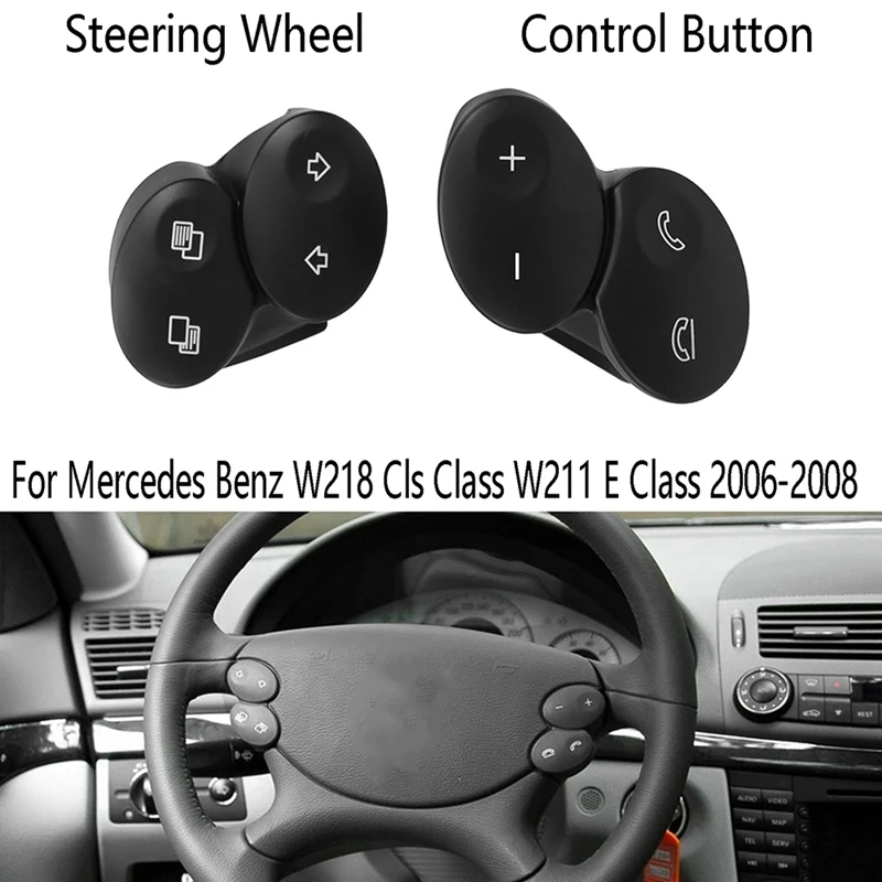 

Car Steering Wheel Switch Control Button Trim Cover For Mercedes Benz W218 Cls Class W211 E Class 2006-2008 Replacement