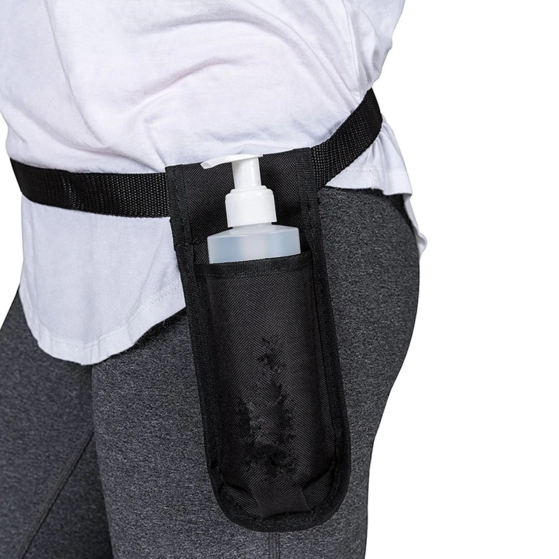 

Durable Holder Massage Bottle Holster Oil Lotion Dispenser Essential Soft Single Adjustable Comfortable Waist Belt Oxford Cloth