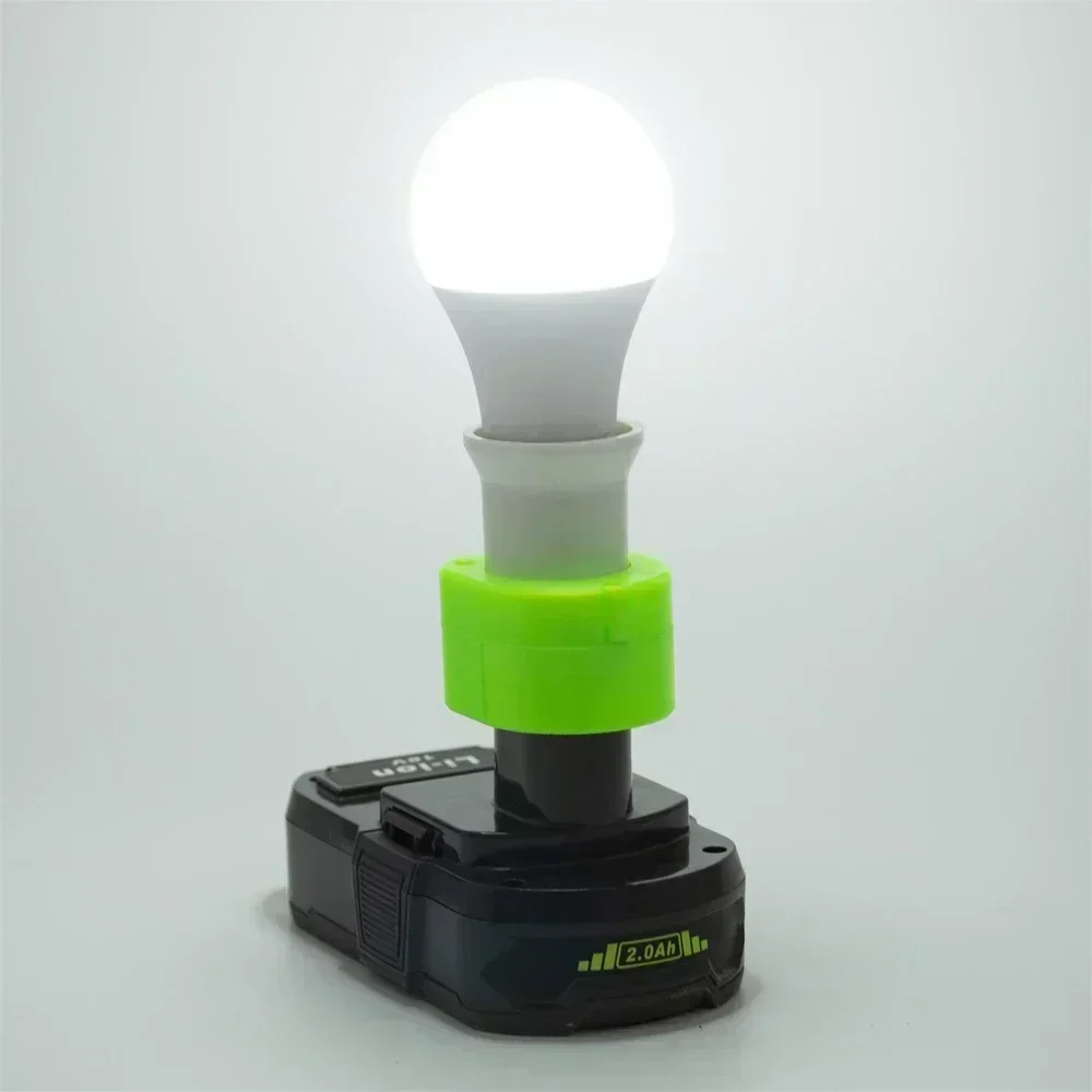 Cordless Portable E27 Bulb Lamp LED Light portable flashlight portable work lights portable work light For Ryobi 18V Li-ion Battery Indoor And Outdoor Emergency Work Light（NO Battery ）