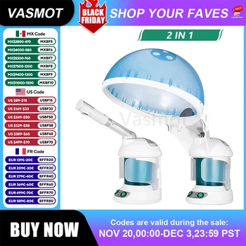 2 In 1 Facial Steamer Air Humidifier Hot Mist Moisturizing สำหรับ Facial Sauna Hydration Skin Care Home Salon Face atomizer 1