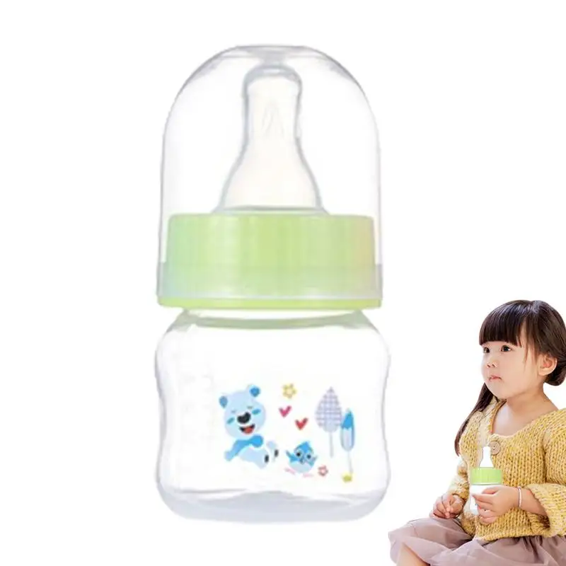 

Newborn Baby Bottles Breast Milk Small Baby Bottles 50ml Milk Dispenser With Breast-Like Nipple Baby Feeding Bottle Portable