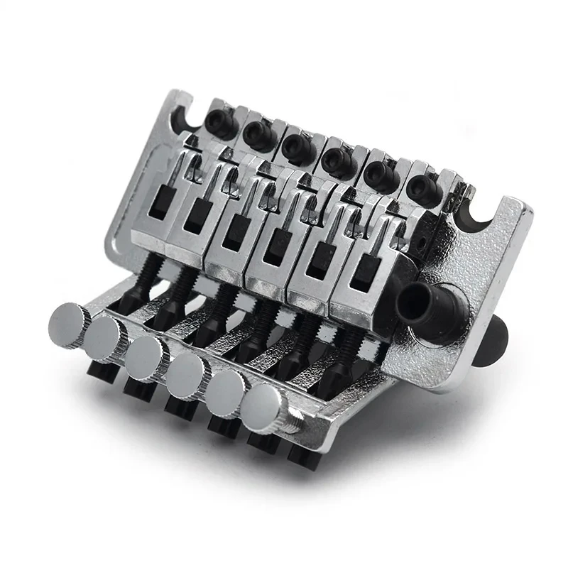 Miwayer Double Locking Tremolo Bridge System mit Whammy Bar für E-Gitarren-Teile und Zubehör, Schwarz/Gold/Chrom – Detail 17