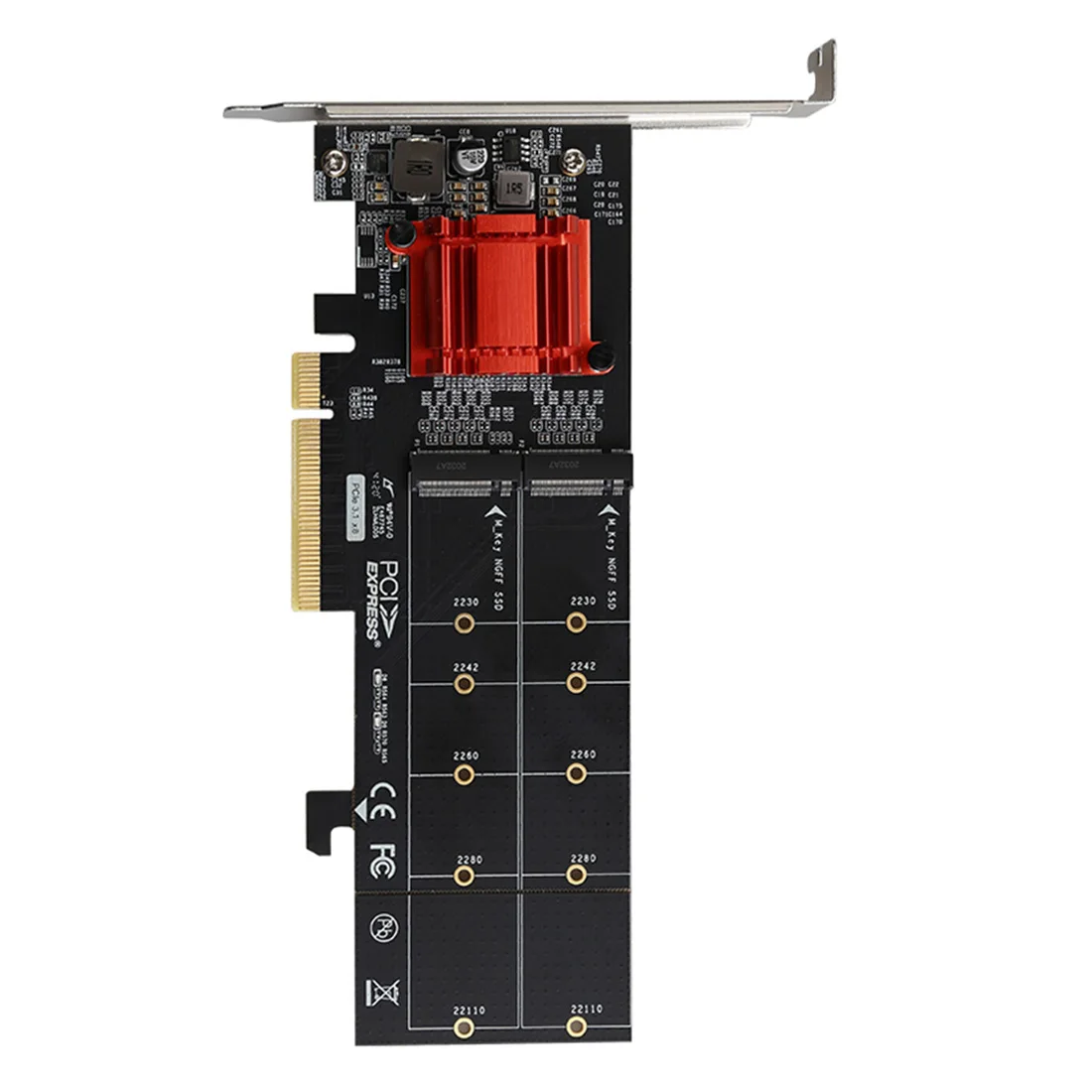 Cartão de Expansão para Ssd Txb122 Pcie 3.1x8 Asm2812 para Portas M.2 Conversor M-key para Pci-e Duplo para Ssd Nvme 223022110 - Imagem 5