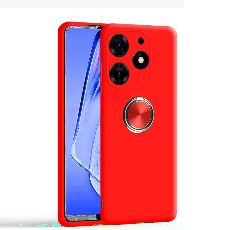 Фото Лидер продаж, мягкий силиконовый чехол для телефона Infinix Smart 8 Smart8 X6525 для Tecno POP 8 POP8 чехол, ярких цветов, автомобильное магнитное кольцо №3