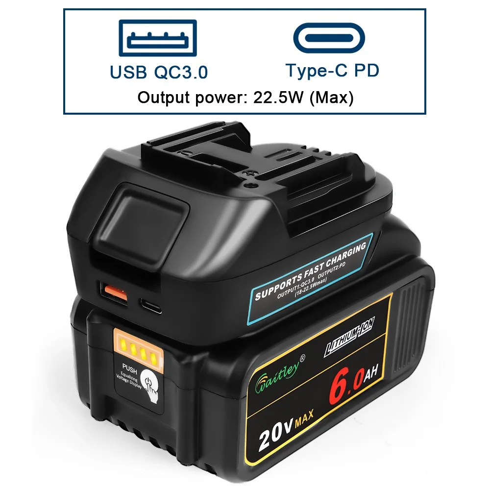 DEWALT 또는 Milwaukee와 호환 가능한 배터리 어댑터, Makita 배터리 변환, MAKITA 전동 공구 액세서리, Bl1850 대체