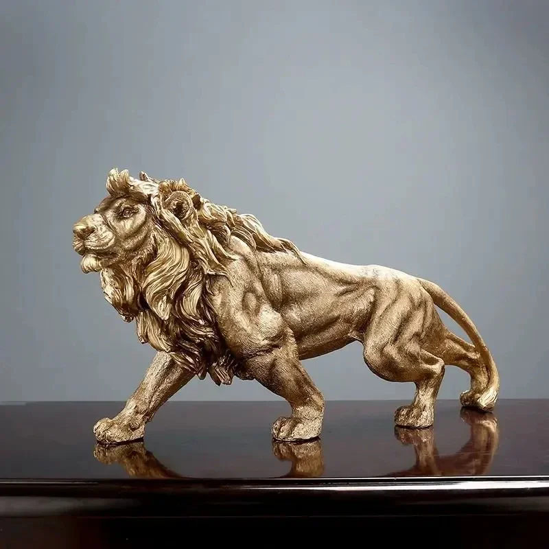 

Modern Creative Lion Decoration Majestic Jungle Lion King Decoration Creative Resin Lion Decoration European Lion Decoration