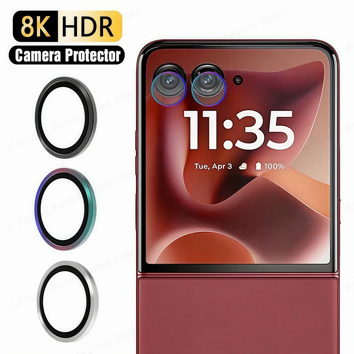 Premium Metal Camera Glass Protector with Alloy Frame