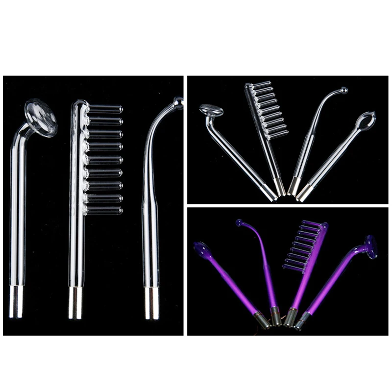Facial Acne Wand Electrotherapy Skin Care Tool Purple High Frequency Electrodes Glass Tube Facial Body Electrotherapy Wand Acne Spot Remover Beauty Device Therapy Wand